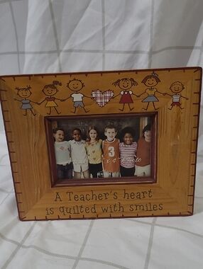 Wooden 'A Teacher's Heart' Picture Frame Gift For Teachers